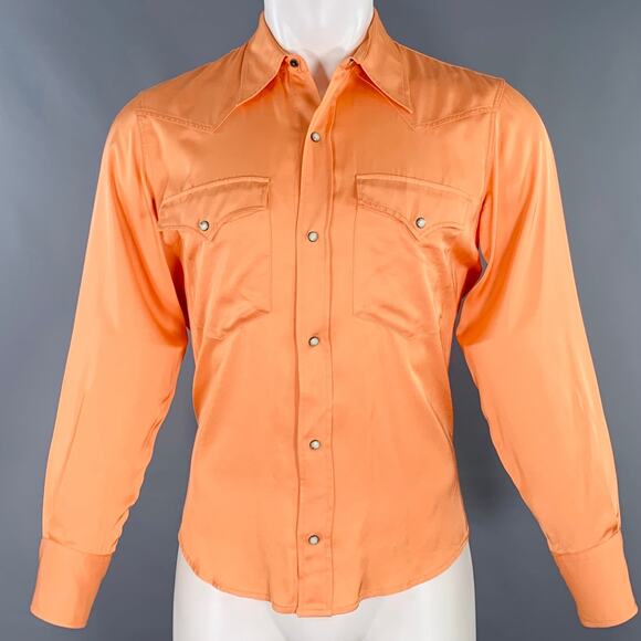 DRIES VAN NOTEN Size 36 Orange Western Long Sleeve Shirt - Picture 1 of 9